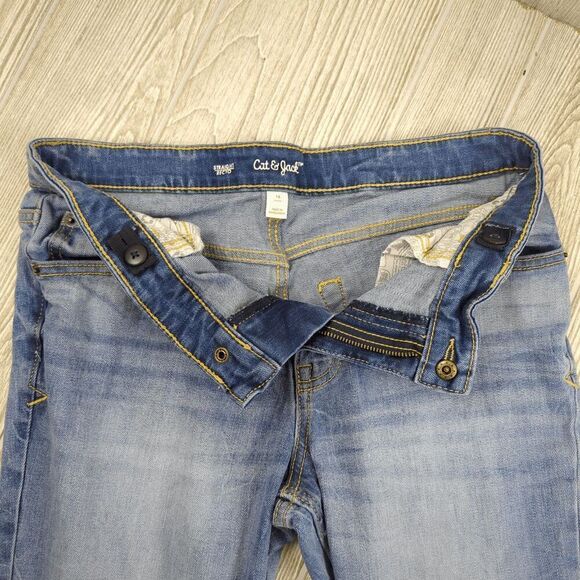 Cat & Jack Straight Leg Denim Jeans Medium Wash Boys 16 - Picture 4 of 6